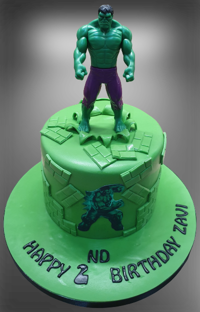 Hulk Themed Birthday Cake CB-NC452