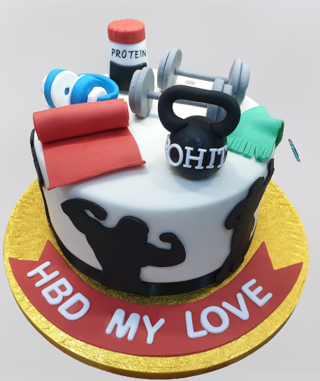 Gym Themed Birthday Cake CB-NC454