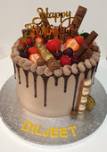 Chocolate Fresh Cream Cake ,Fruits & Chocolates Topped CB-RC133