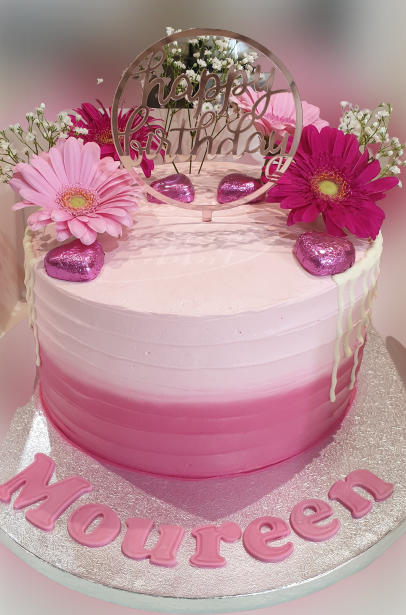 All Pink Fresh Cream Cake CB-RC132