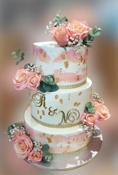Pastel Colours Buttercream Wedding Cake CB-NC437