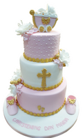 3 Tier Christening Cake For Girls CB-NC444