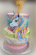 Rainbow Unicorn Buttercream Cake CB-NC446