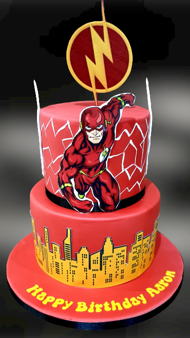 Avenger’s Flash 2 tier Birthday Cake CB-NC467