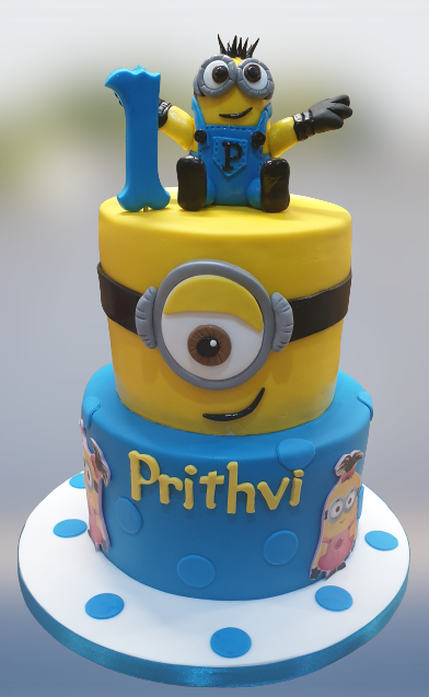 Minion 2 Tier Birthday Cake CB-NC472