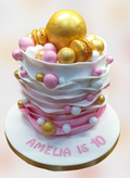 Pink & Gold Ruffle Cake CB-NC481