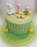 Neutral Baby Shower Icing Cake CB-NC488