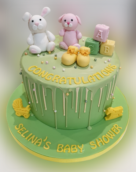 Neutral Baby Shower Icing Cake CB-NC488