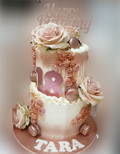 Rose Gold Themed 18th Birthday Cake CB-RC150