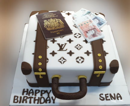 Louis Vuitton Suitcase Birthday Cake CB-NC496