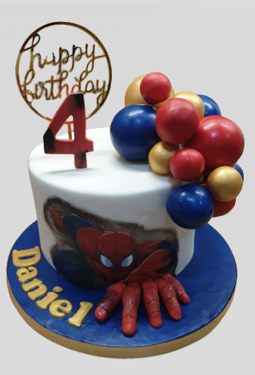 Spiderman 4th Birthday Cake CB-NC522