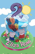 Peppa Pig 2nd Birthday Cake CB-NC524