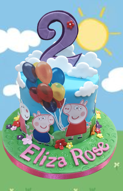 Peppa Pig 2nd Birthday Cake CB-NC524