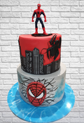 Spiderman 2 Tiered Birthday Cake CB-NC523