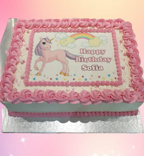 Unicorn Themed Fresh Cream Cake CB-SC171