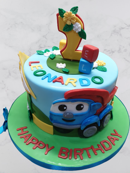 Leo The Truck 2nd Birthday Cake CB-NC513
