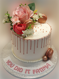Rose Gold Themed Fresh Cream cake CB-RC161