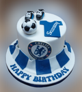 Chelsea Football Themed Birthday Cake CB-NC572