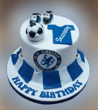 Chelsea Football Themed Birthday Cake CB-NC572