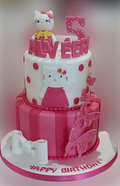 Hello Kitty 2 Tiered Birthday Cake CB-NC578