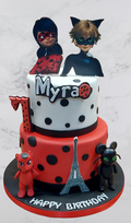 Miraculous Ladybug 2 Tiered Cake CB-NC580