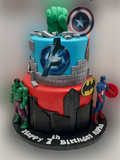 Avenger’s 2 Tiered Birthday Cake CB-NC603