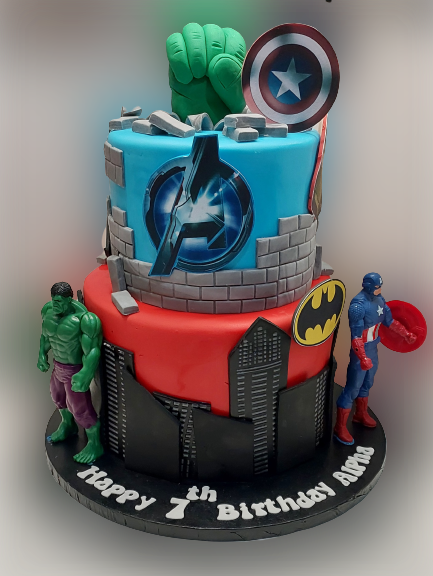 Avenger’s 2 Tiered Birthday Cake CB-NC603