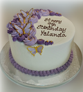 Purple Butterflies Topped Fresh Cream Cake CB-RC157