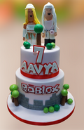 Customised Roblox Birthday Cake CB-NC591