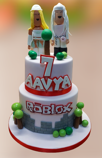 Customised Roblox Birthday Cake CB-NC591