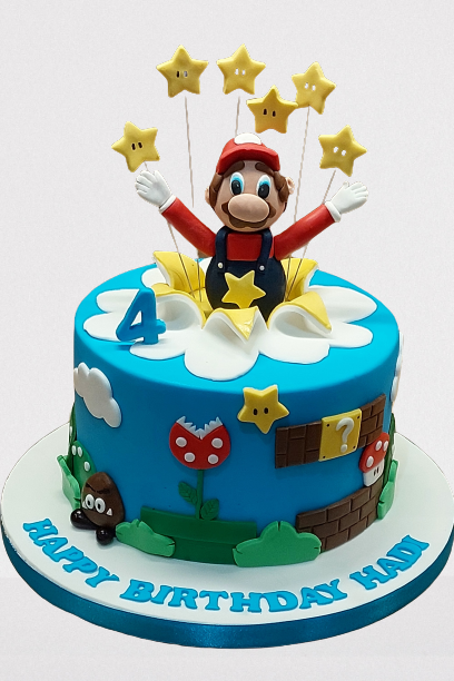 Super Mario Themed  Birthday Cake CB-NC587