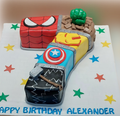 Number 7 Avenger’s Themed Birthday Cake CB-NC616