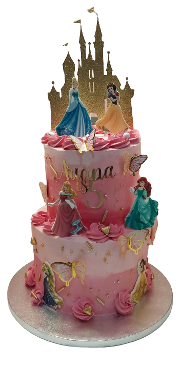 Disney Princess 2 Tiered Buttercream Cake CB-NC615