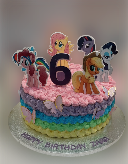 My Little Pony Fresh Cream Cake with Edible Images CB-RC174