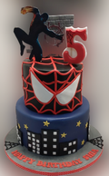 Miles Morales 2 Tiered Icing Cake CB-NC629