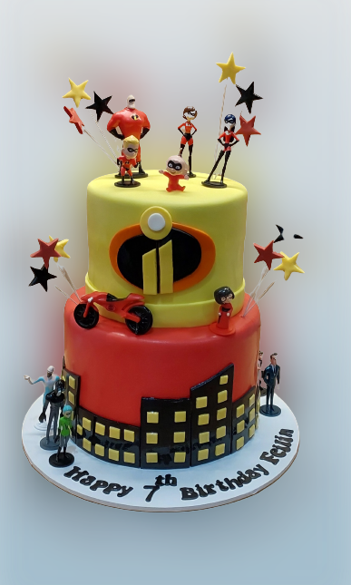 Incredibles 2 Two Tiered Birthday Cake CB-NC625