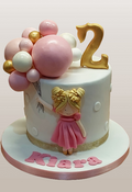 Balloon Girl Birthday Cake CB-NC649
