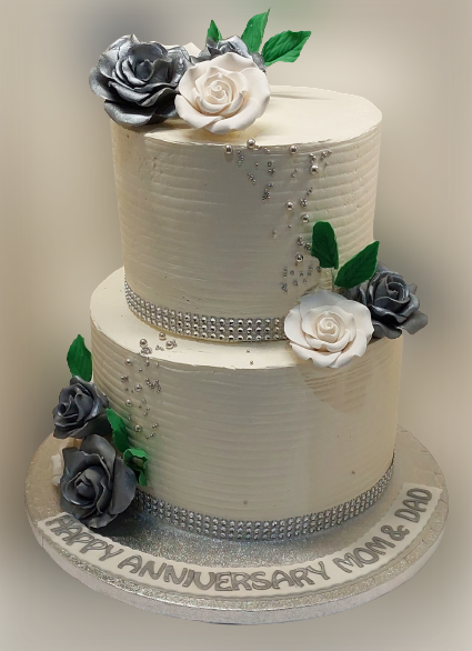 2 Tiered Anniversary Fresh Cream Cake CB-RC192