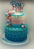 Gender Reveal 2 tiered Fresh Cream Cake CB-RC200