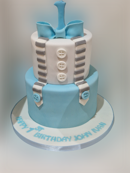 1st Birthday 2 Tier Cake For Boys CB-NC656