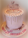 Rose Gold Drip 21st Birthday Cake CB-NC411