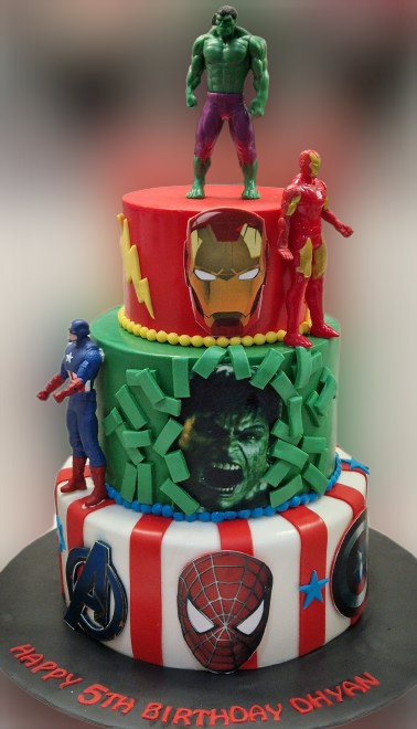 3 Tier Avengers Birthday Cake CB-NC276
