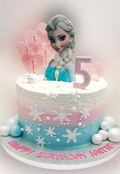 Disney Frozen Elsa Lollipop Topped  Fresh Cream Cake CB-RC158
