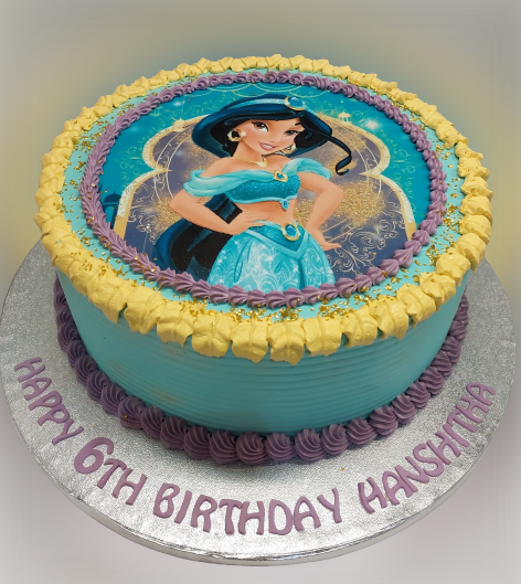 Princess Jasmine Fresh Cream Photo Cake CB-RC160