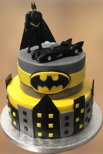 Batman 2 Tier Birthday Cake CB-NC274