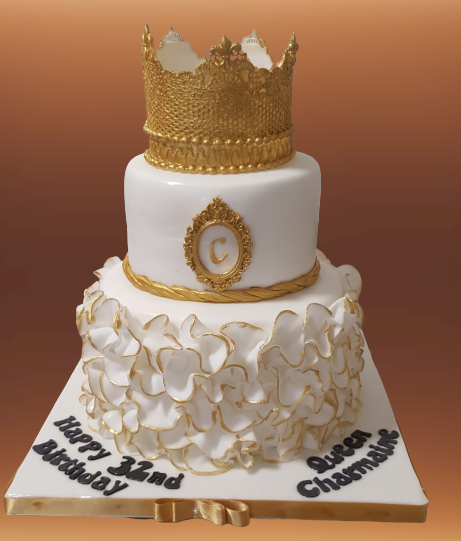 2 Tier Crown Birthday Cake CB-NC163