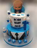 Boss Baby 2 Tiered First Birthday Cake CB-NC545