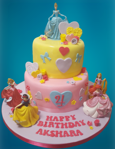 Disney Princesses Themed Birthday Cake CB-NC239