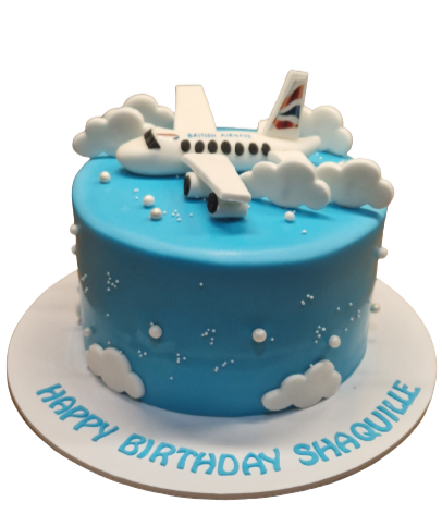 Aeroplane Themed Birthday Cake CB-NC664
