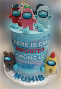 Among Us Themed Fresh Cream cake CB-RC168